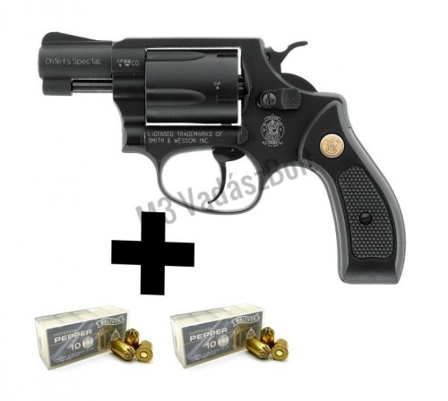 Ajándék 20db bors patronnal S&W Chief Special gázpisztoly 9mm RK
