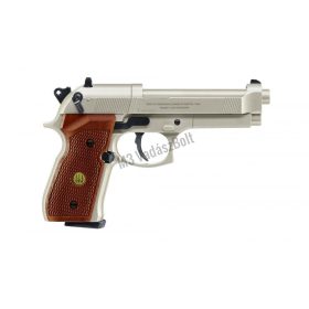 Beretta M92 FS Nikkel Co2 4,5mm légpisztoly fa markolattal