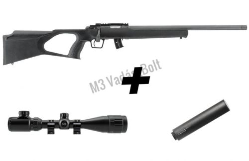 Regent RBA1 .22LR menetes csővég+A-Tec Wave hangtomp. +3-9x40 vil. pontos céltávcső