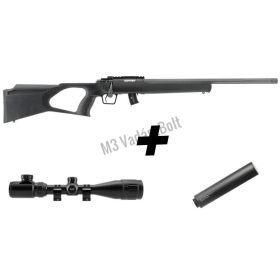   Regent RBA1 .22LR menetes csővég+A-Tec Wave hangtomp. +3-9x40 vil. pontos céltávcső