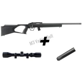   Regent RBA1 .22LR menetes csővég+A-Tec Wave hangtomp. +3-9x40 Weaver céltávcső