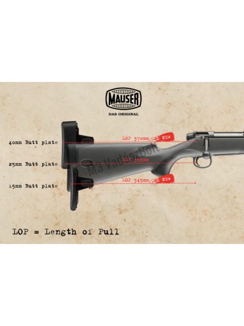 Mauser M18 gumiagytalp 25mm (standard)