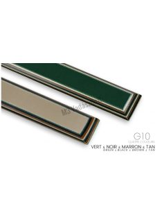 G10 zöld / bézs - méret: 240x125x4 mm